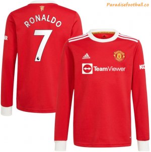 Cheap Manchester United Long Sleeve Home Soccer Jersey Shirt